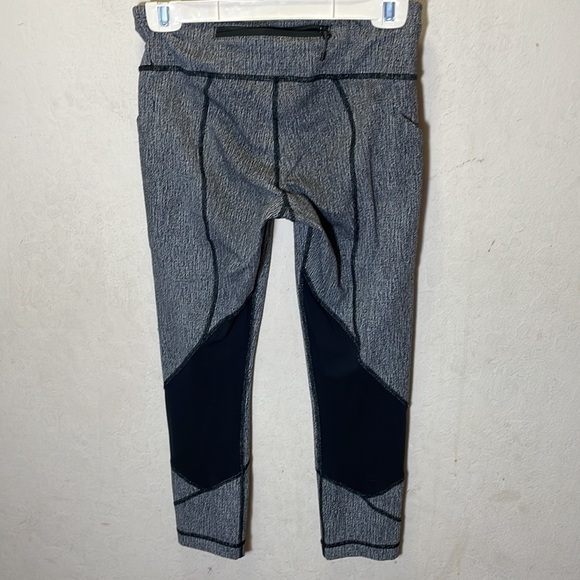 Lululemon Pace Rival Crop (19") Cross Hatch Heather Black Ice Grey/Black… - Picture 2 of 11